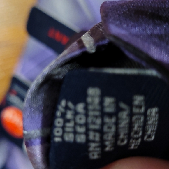 Stafford Big &Tall mixed purple tie - Picture 5 of 5